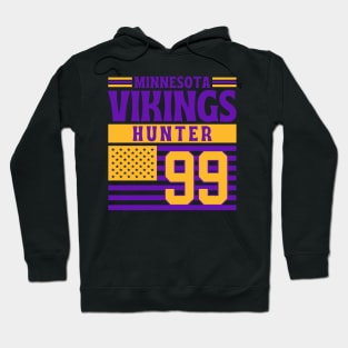 Minnesota Vikings Hunter 99 American Flag Football Hoodie